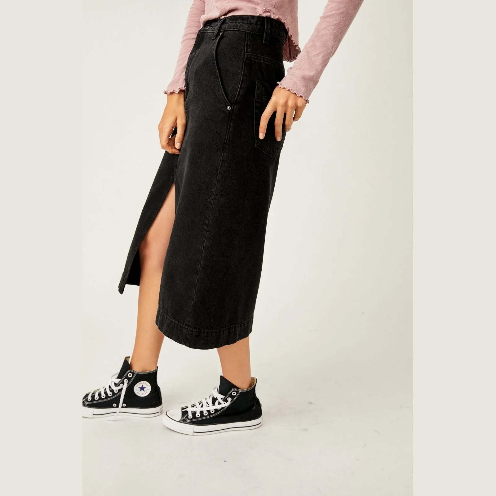 Free People Wild Rose Midi Skirt