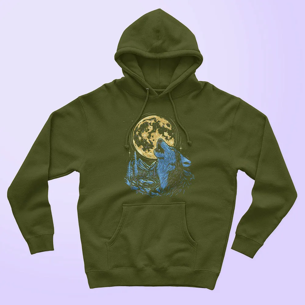 Full Moon Wolf Unisex Hoodie