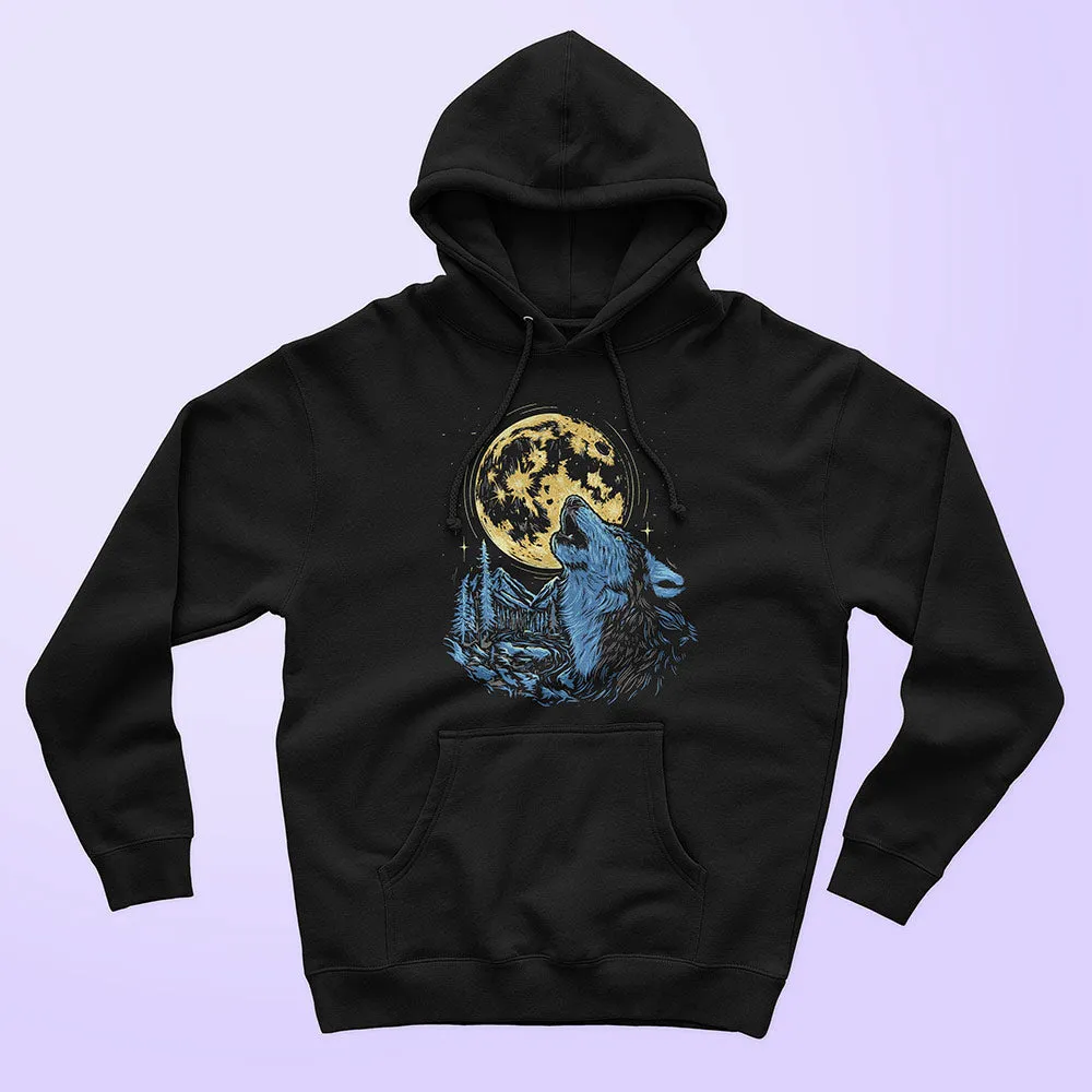 Full Moon Wolf Unisex Hoodie