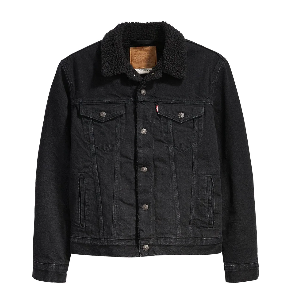 Giubbino Uomo Levi's Trucker Sherpa Nero