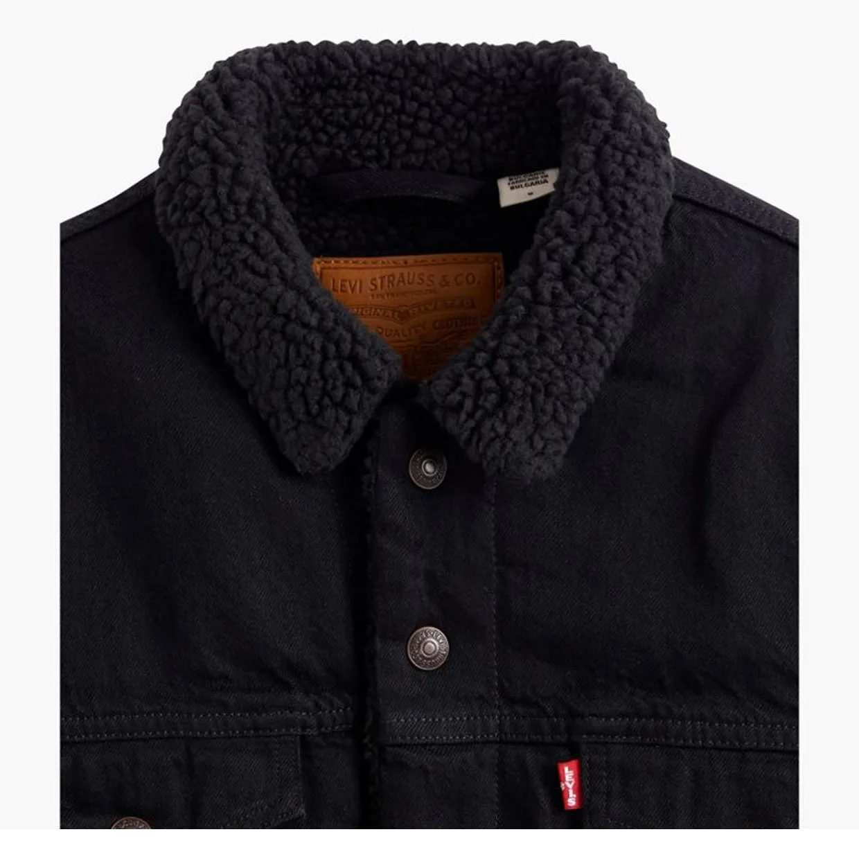 Giubbino Uomo Levi's Trucker Sherpa Nero