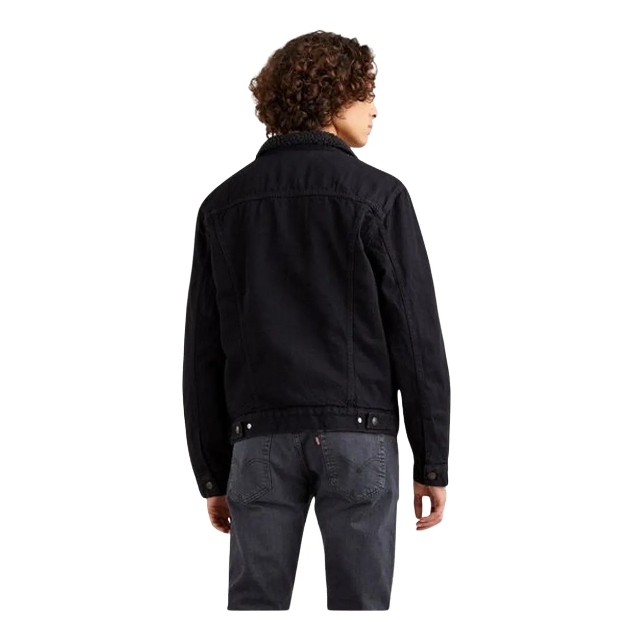 Giubbino Uomo Levi's Trucker Sherpa Nero