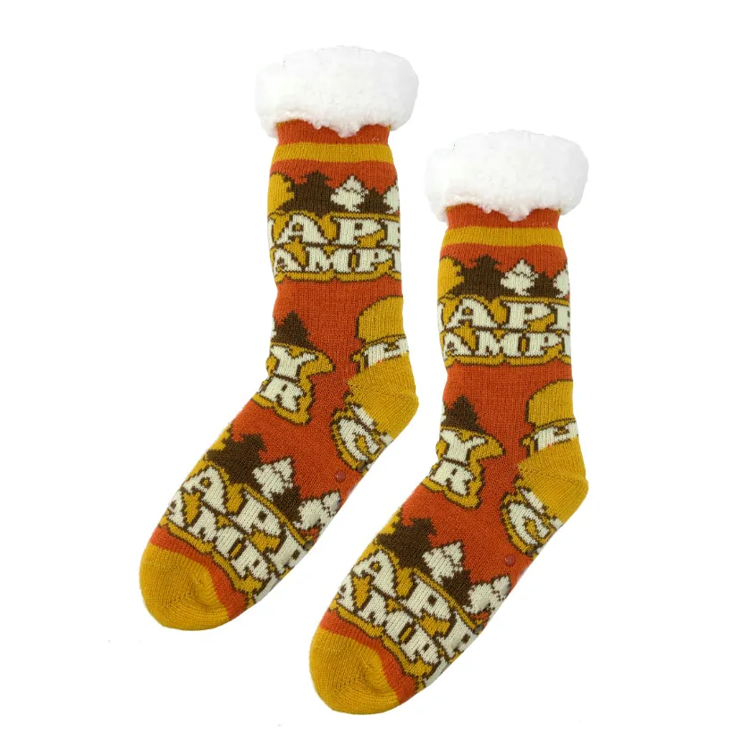 Happy Camper Slipper Socks