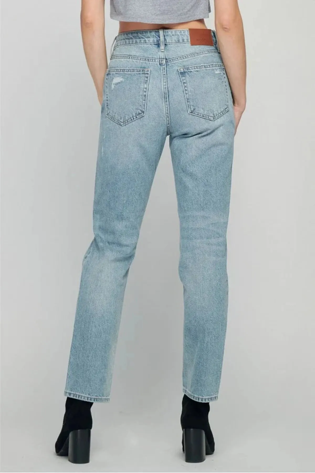 HIDDEN JEANS - TRACEY HIGH RISE STRAIGHT - LIGHT BLUE