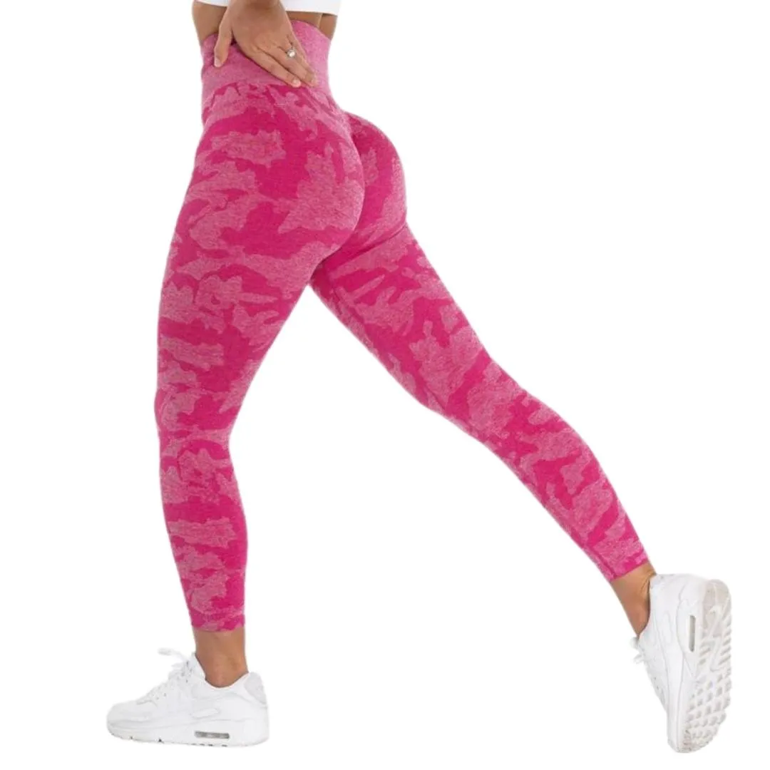 High Waist Seamless Camo Yoga Pants