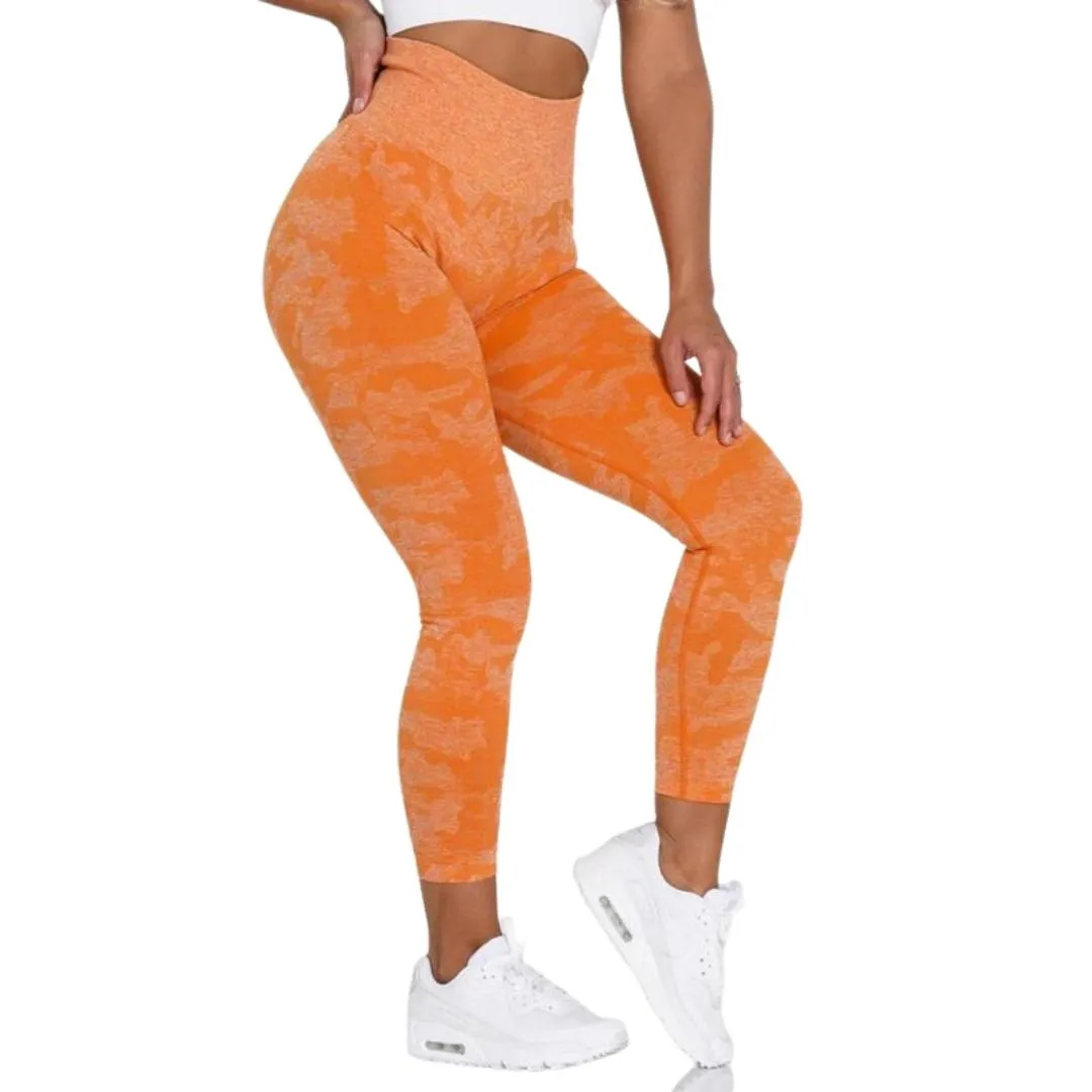 High Waist Seamless Camo Yoga Pants