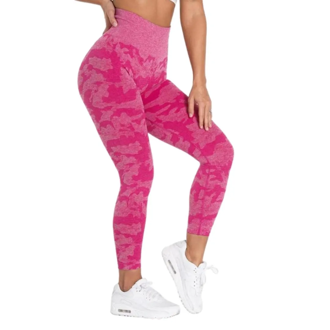 High Waist Seamless Camo Yoga Pants