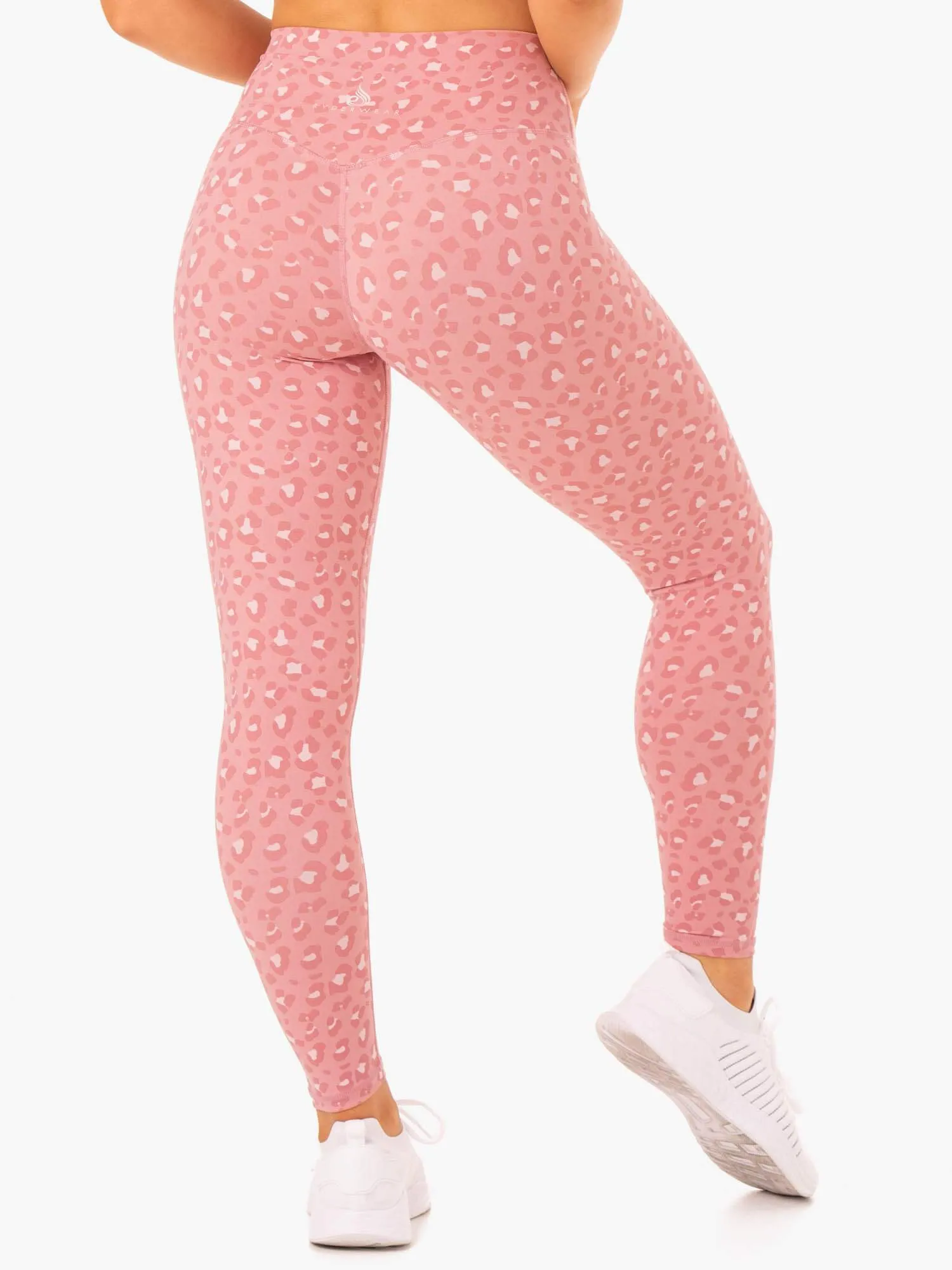 Hybrid Full Length Leggings - Pink Leopard