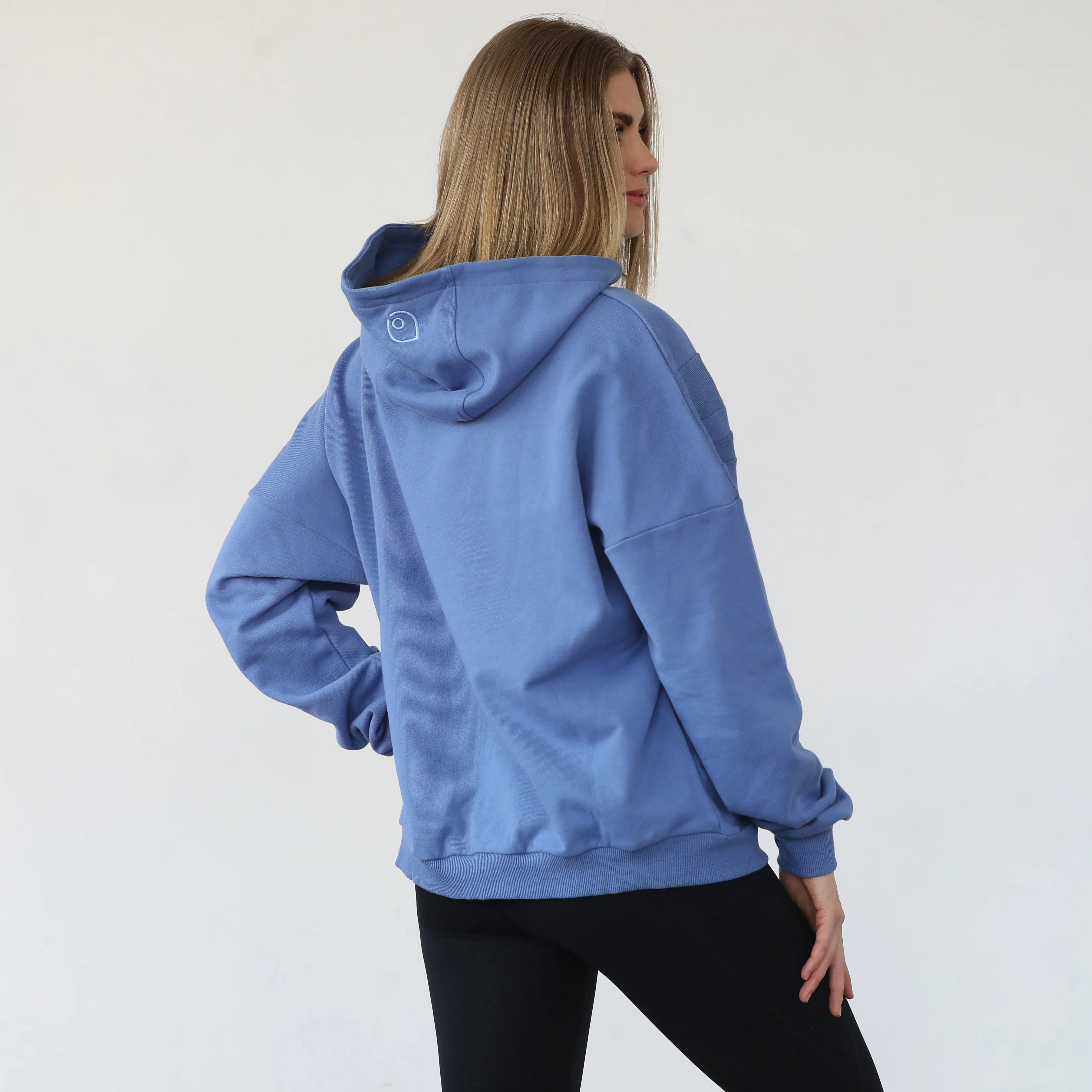 Isabella The Organic Oversized Nursing & Pregnancy Hoodie (Pitch Blue)