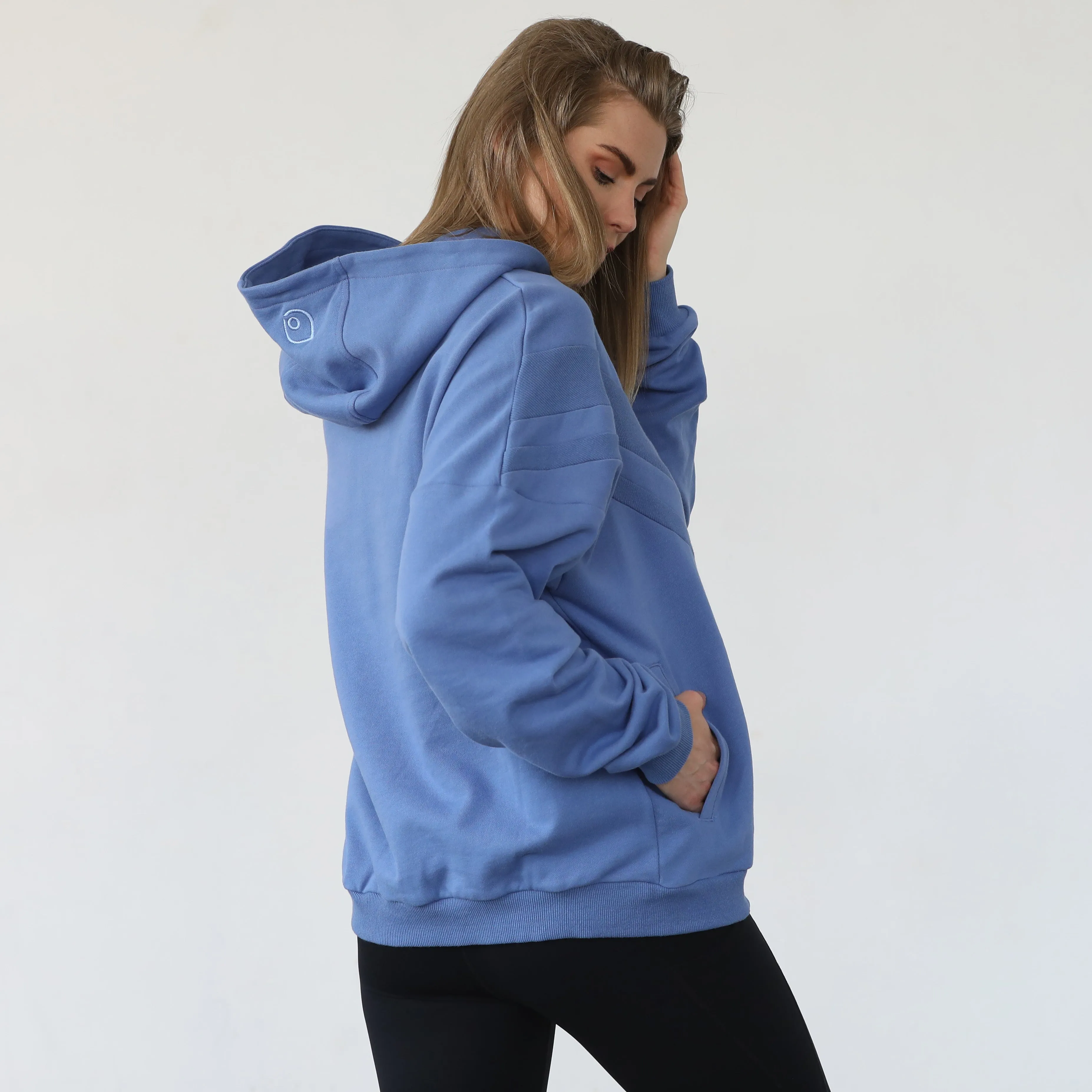 Isabella The Organic Oversized Nursing & Pregnancy Hoodie (Pitch Blue)