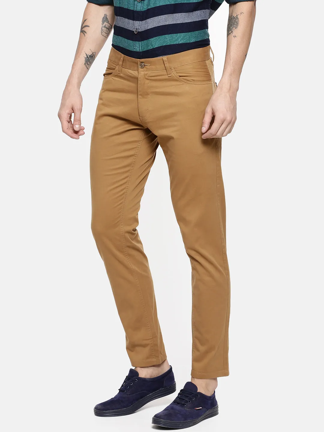 JDC Casual Solid Trouser-Khaki