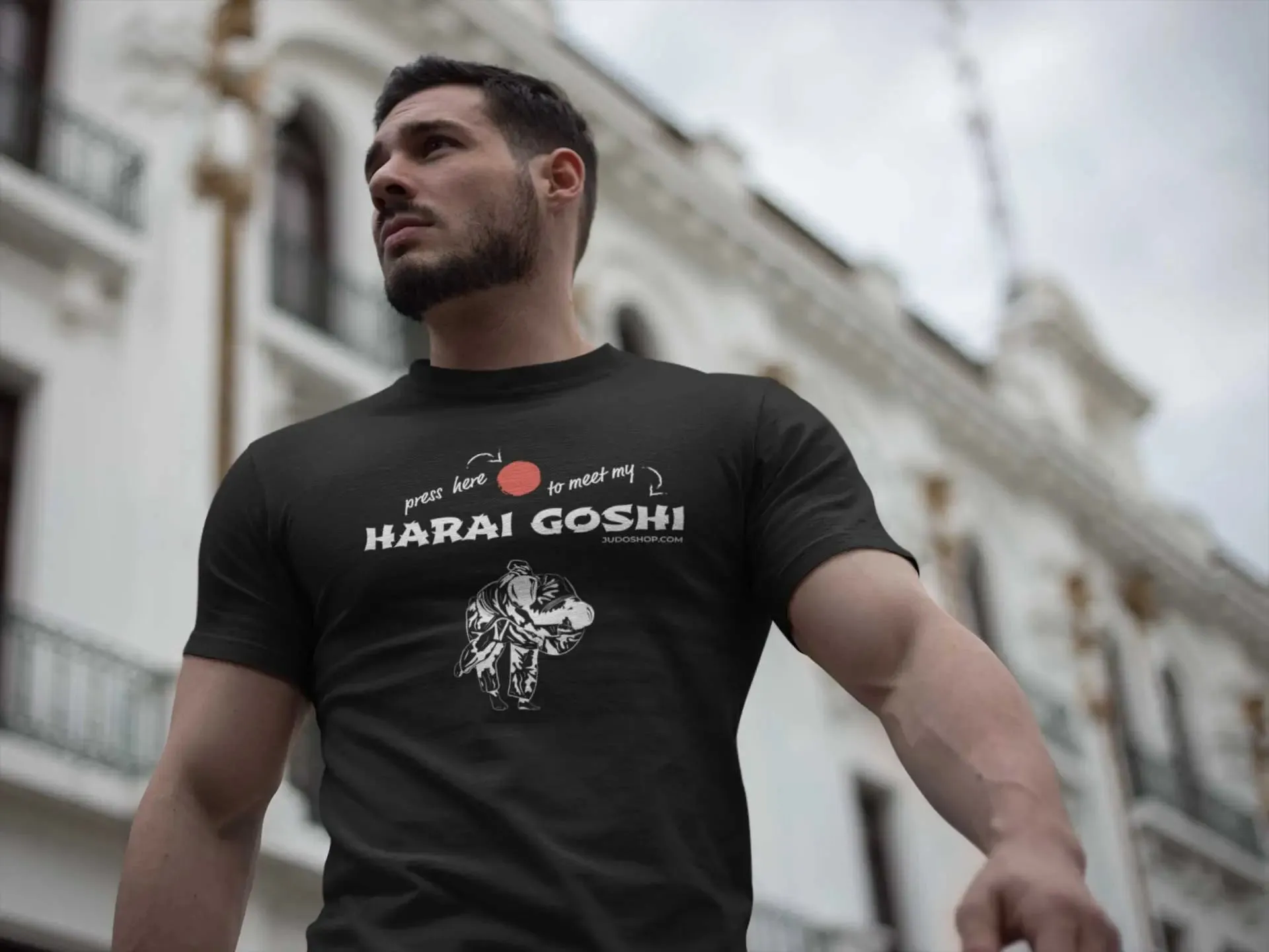 Judo T-Shirt Harai Goshi Press Here