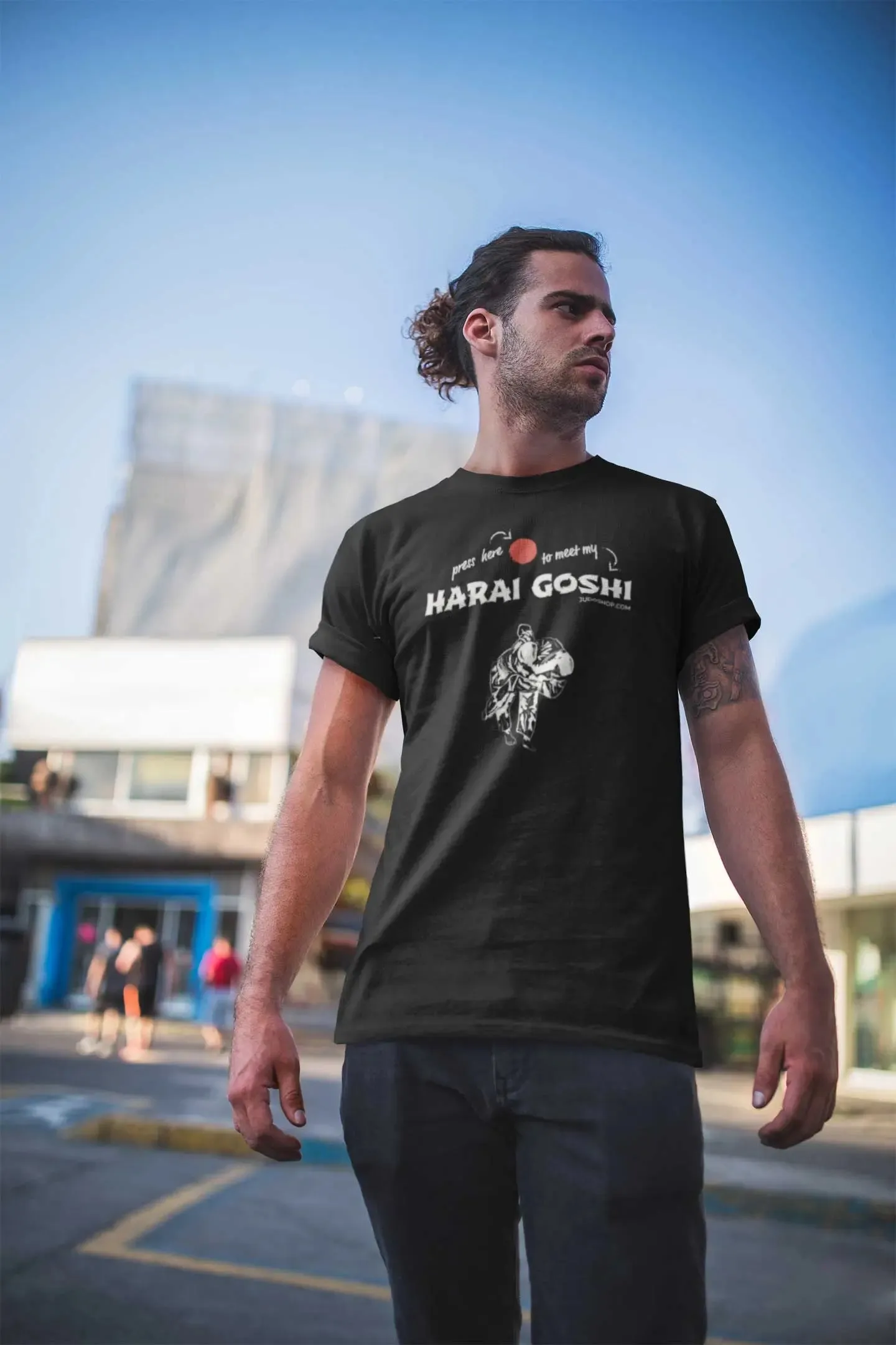 Judo T-Shirt Harai Goshi Press Here