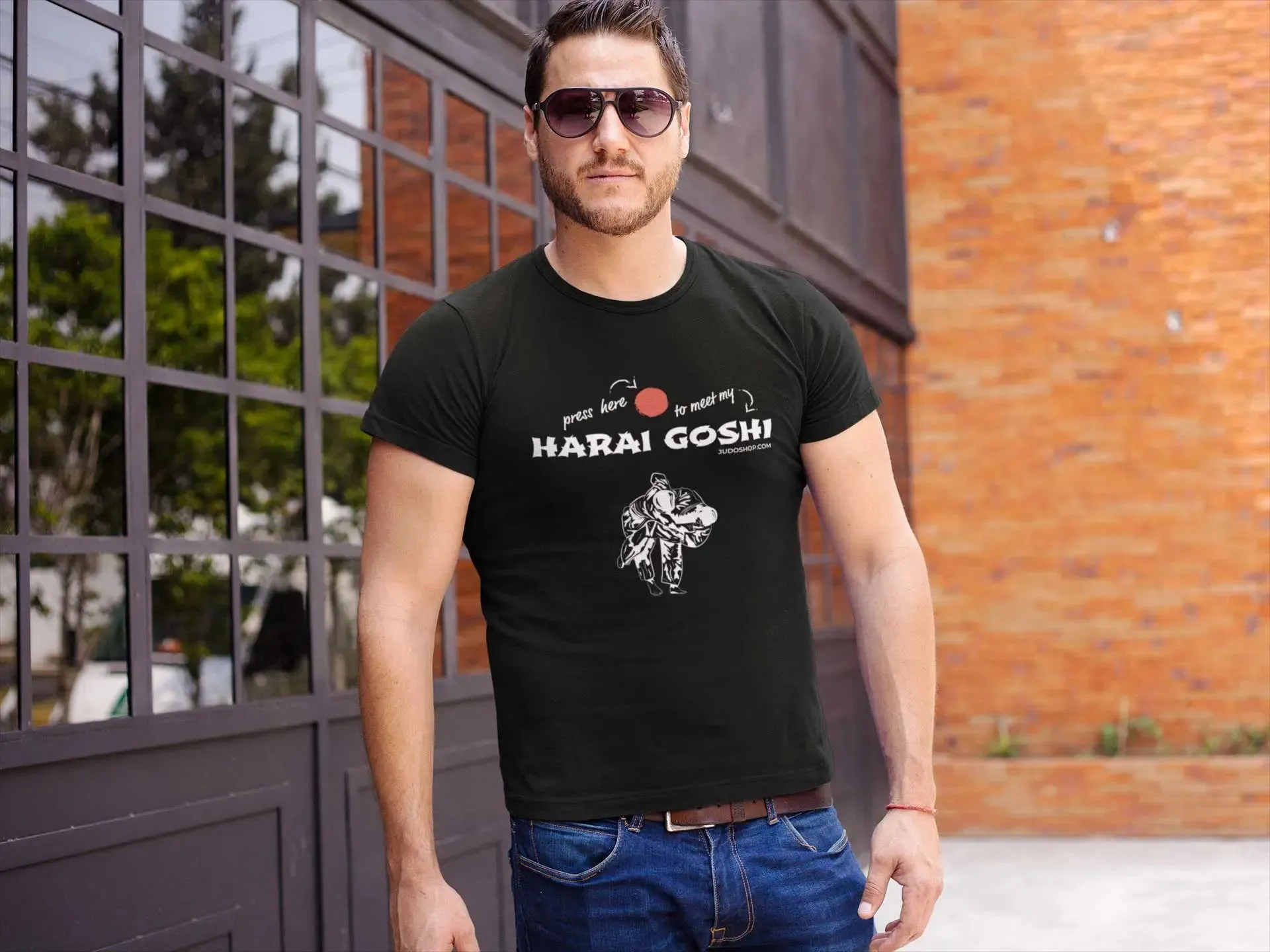 Judo T-Shirt Harai Goshi Press Here