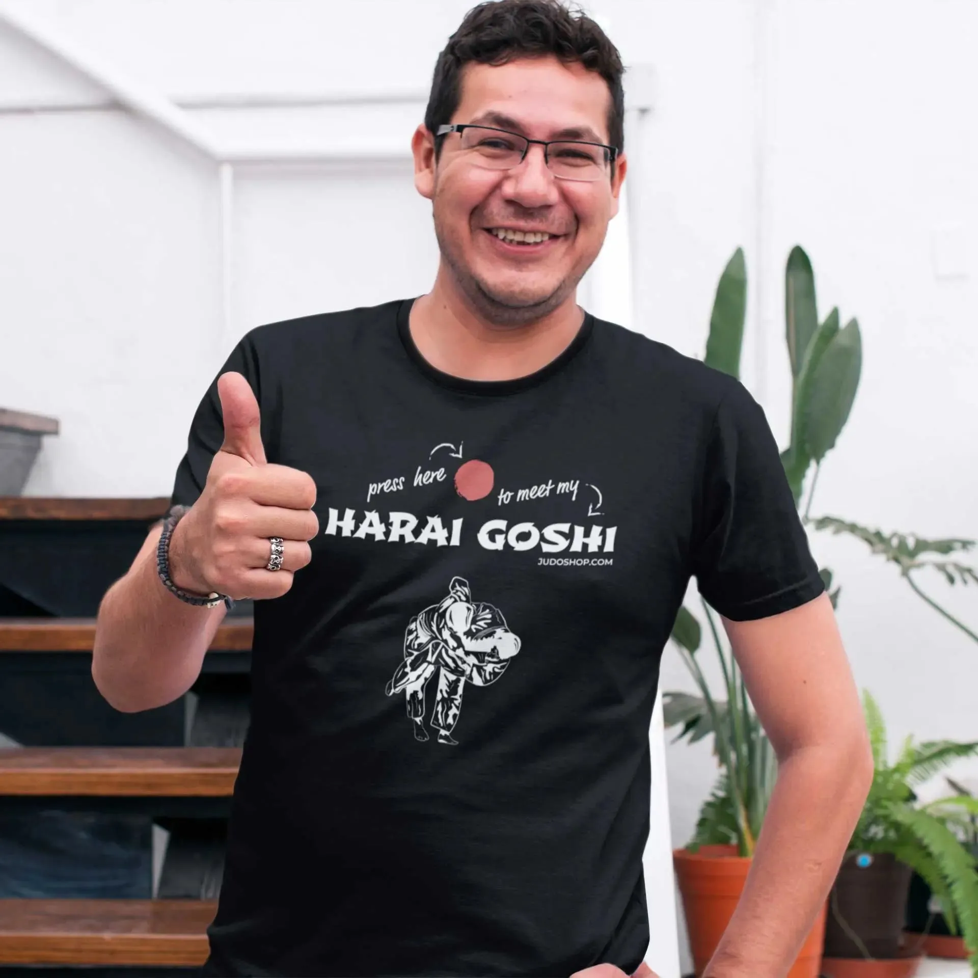 Judo T-Shirt Harai Goshi Press Here