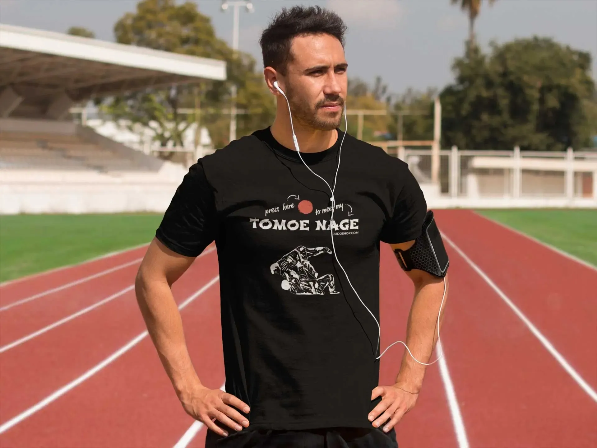 Judo T-Shirt Tomoe Nage Press Here