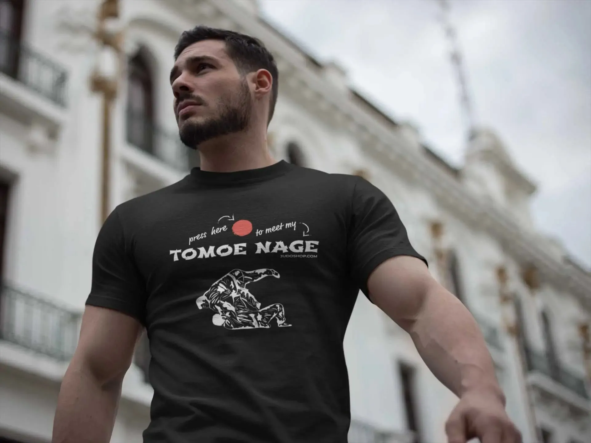 Judo T-Shirt Tomoe Nage Press Here