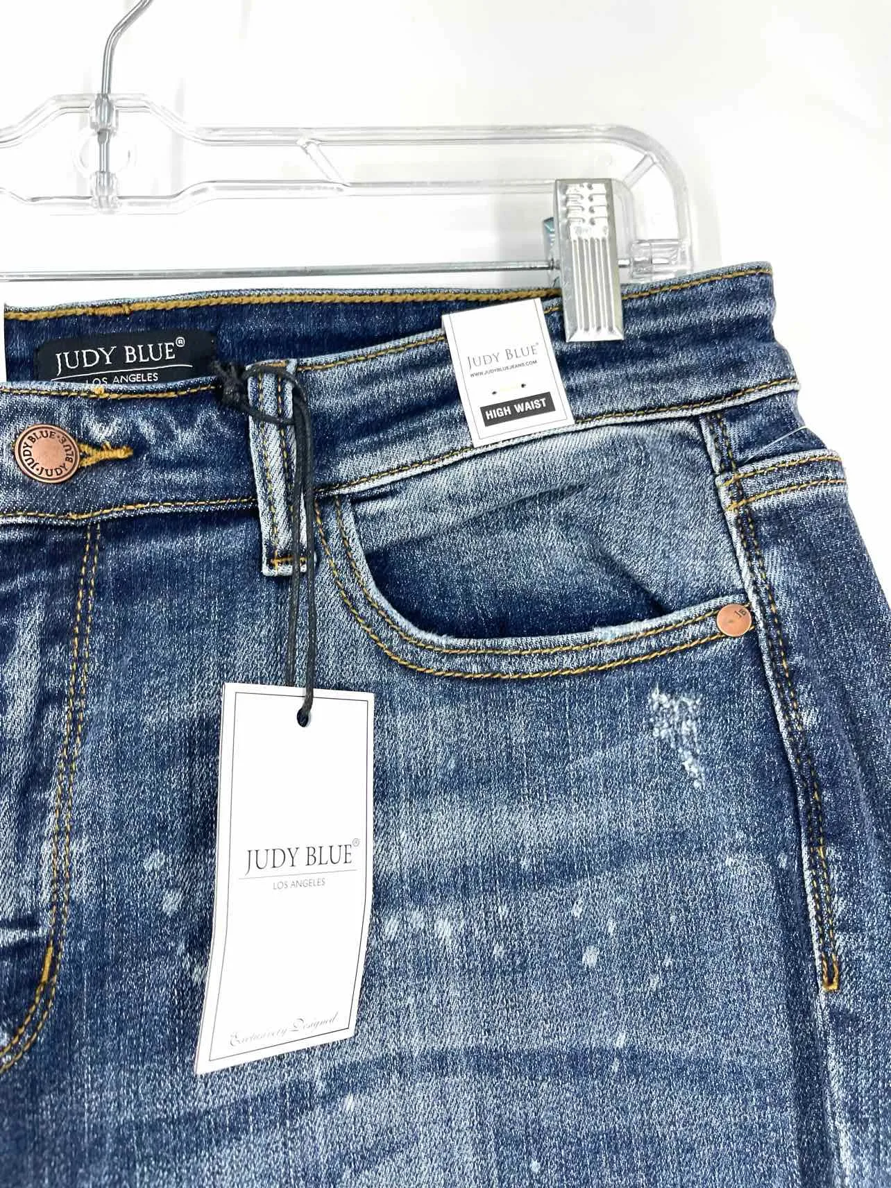 Judy Blue Size 13 Denim Cuffed Splatter NEW Jeans Jeans