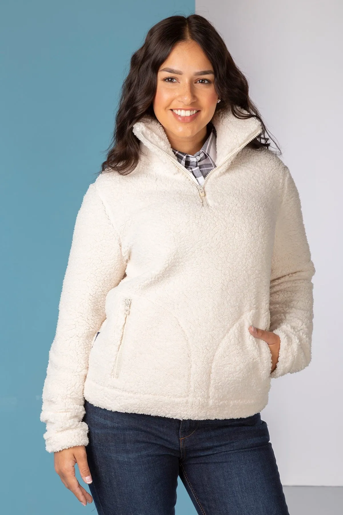 Ladies Overhead Sherpa Fleece - Etton