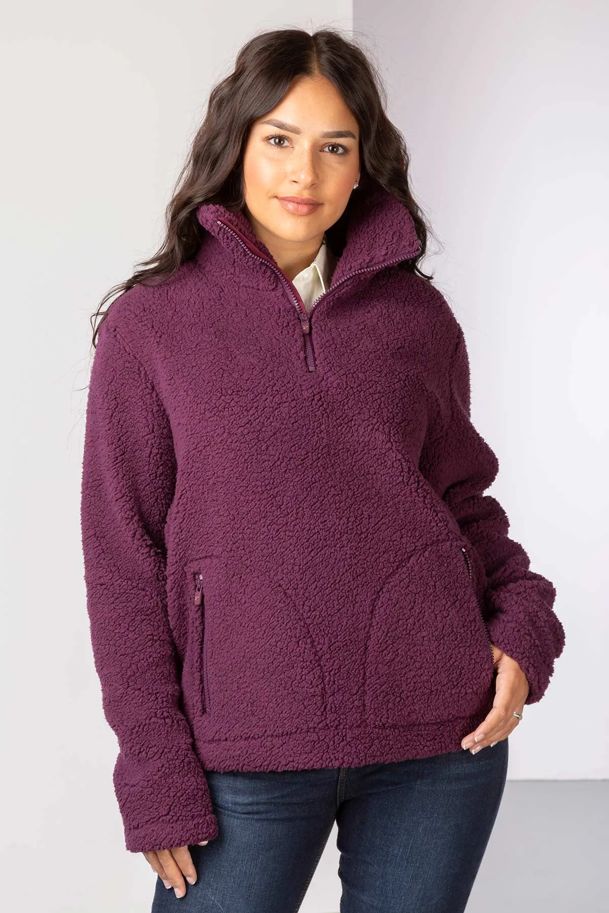 Ladies Overhead Sherpa Fleece - Etton