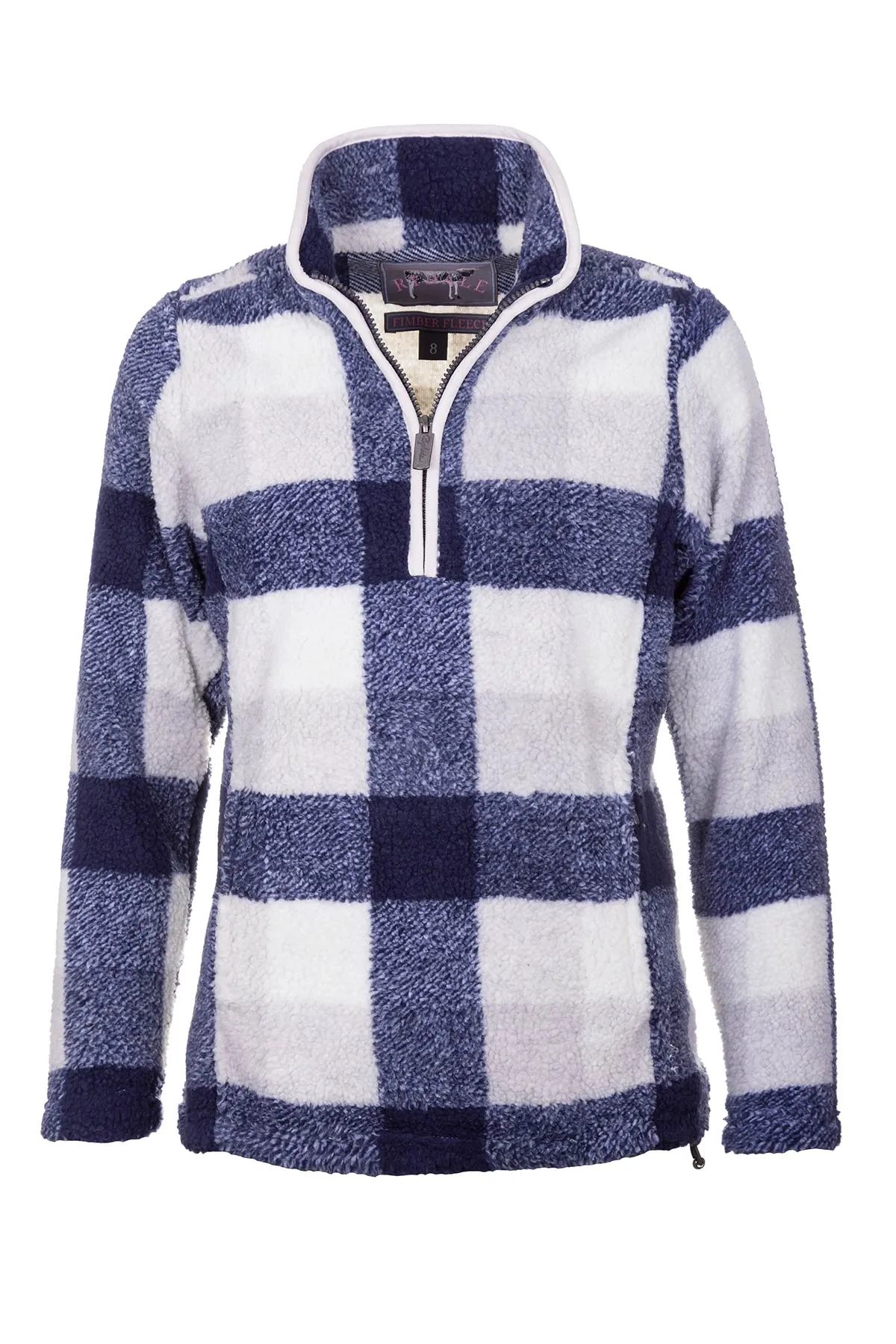 Ladies Sherpa Fleece Checked Jumper - Fimber