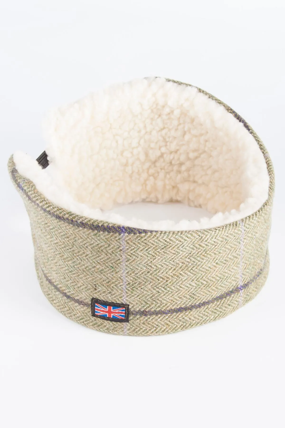 Ladies Sherpa Lined Tweed Headband