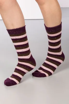 Ladies Striped Boot Socks (3 Pack)