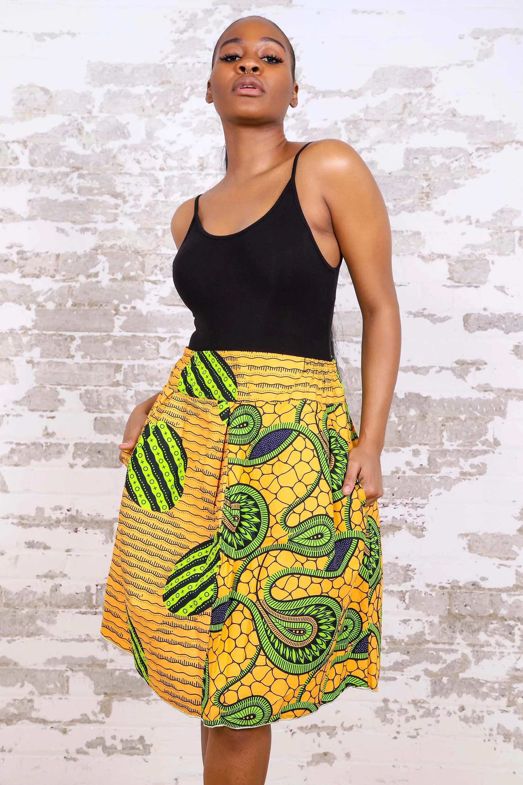 LAURAINE AFRICAN PRINT WOMEN'S MINI SKIRT