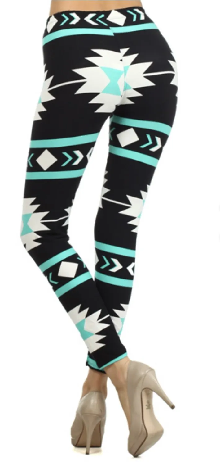 Leggings Depot High Waist Aztec Print Leggings