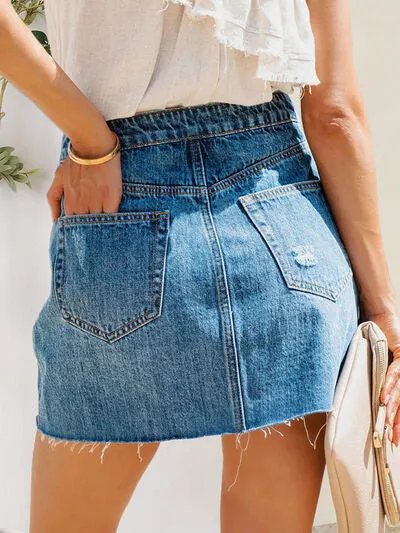 Levina Denim Mini Skirt