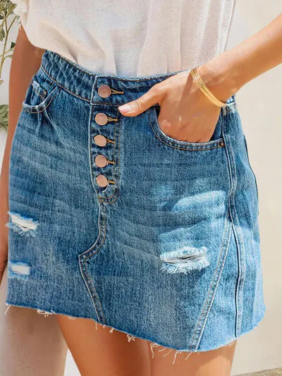 Levina Denim Mini Skirt