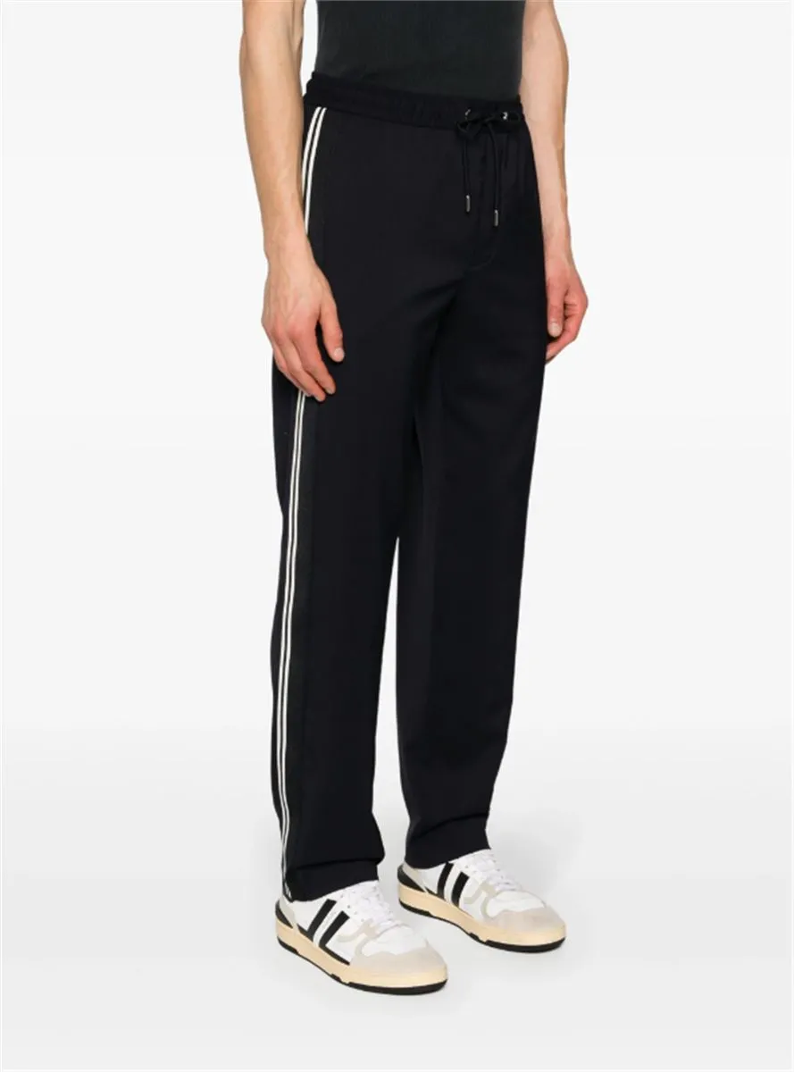 LOGO-EMBROIDERED TAPERED TROUSERS