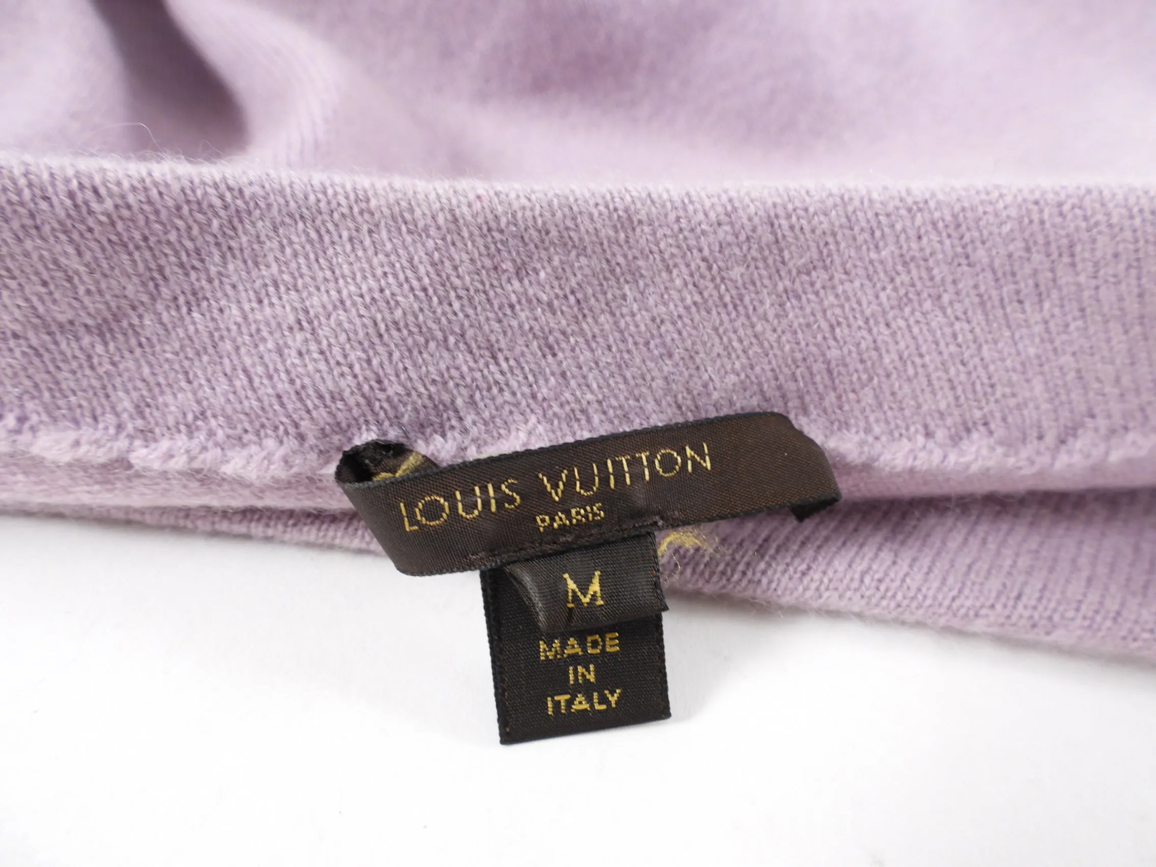 Louis Vuitton Lilac Purple Cashmere Sleeveless Sweater with Pin - S / M