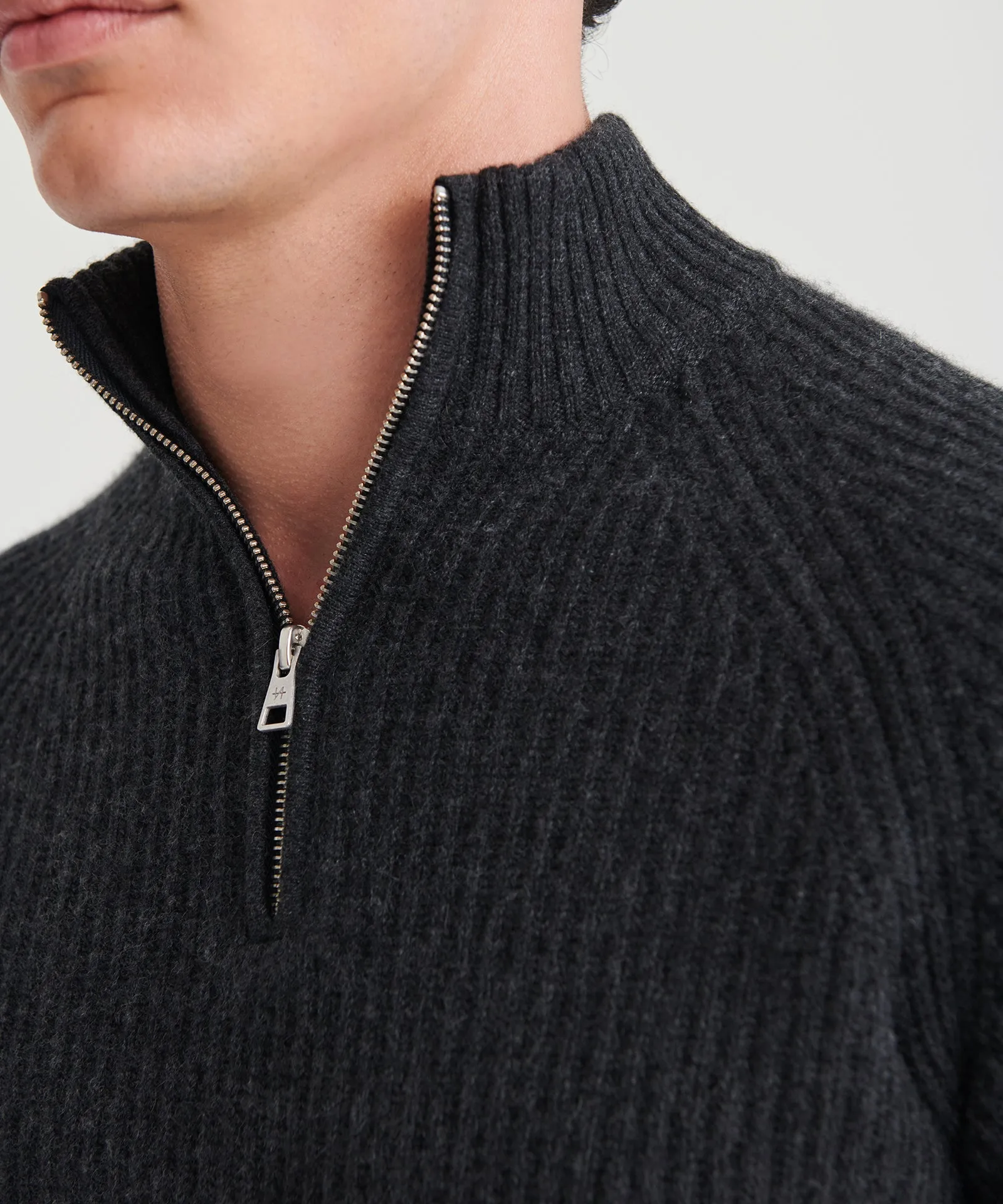 Luxe Cashmere Fisherman Quarter Zip