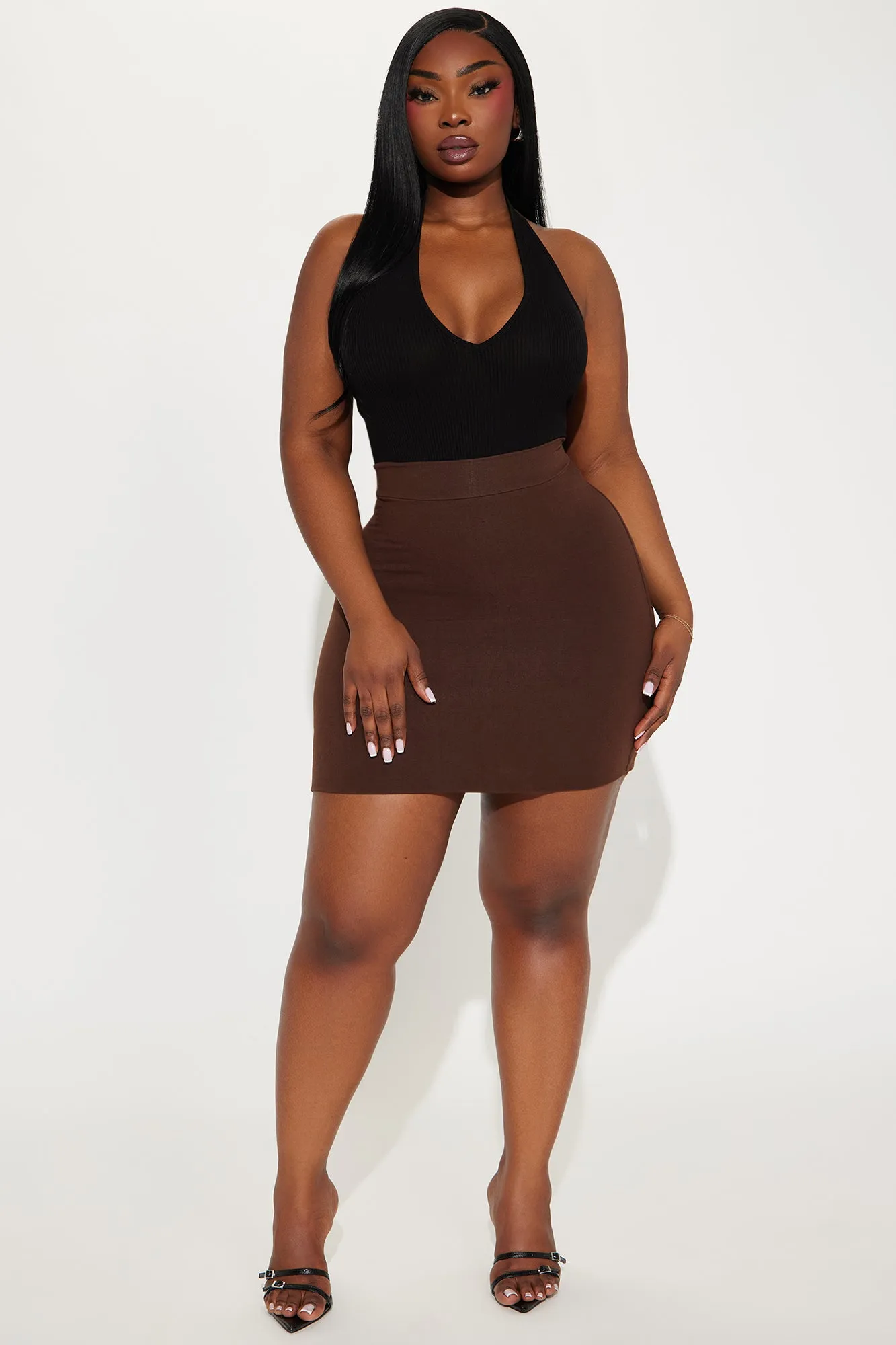 Melanie Mini Skirt - Chocolate