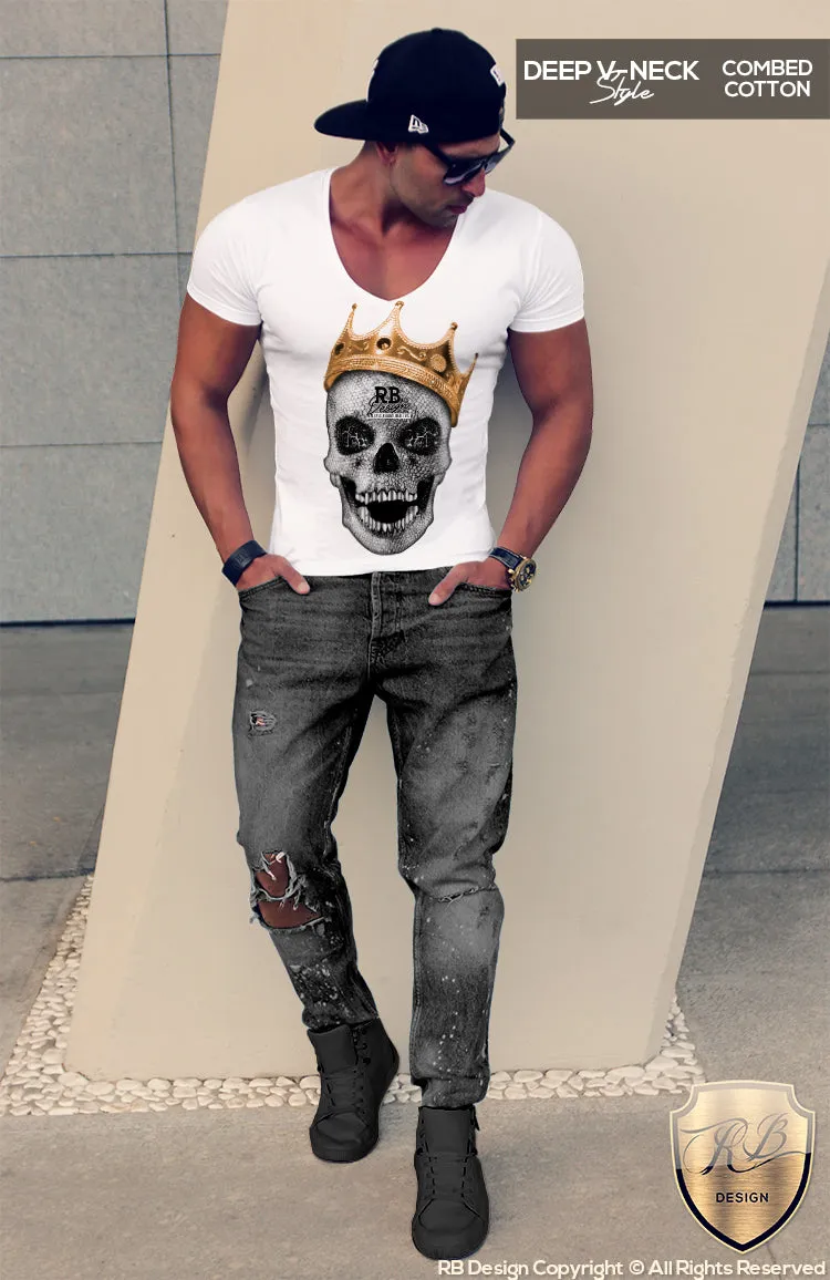 Men's Diamond Skull T-shirt The Last King RB Design Tank Top MD437