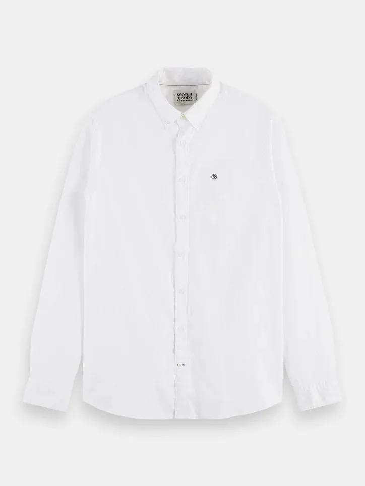 Mens Essentials Organic Oxford Regular - White