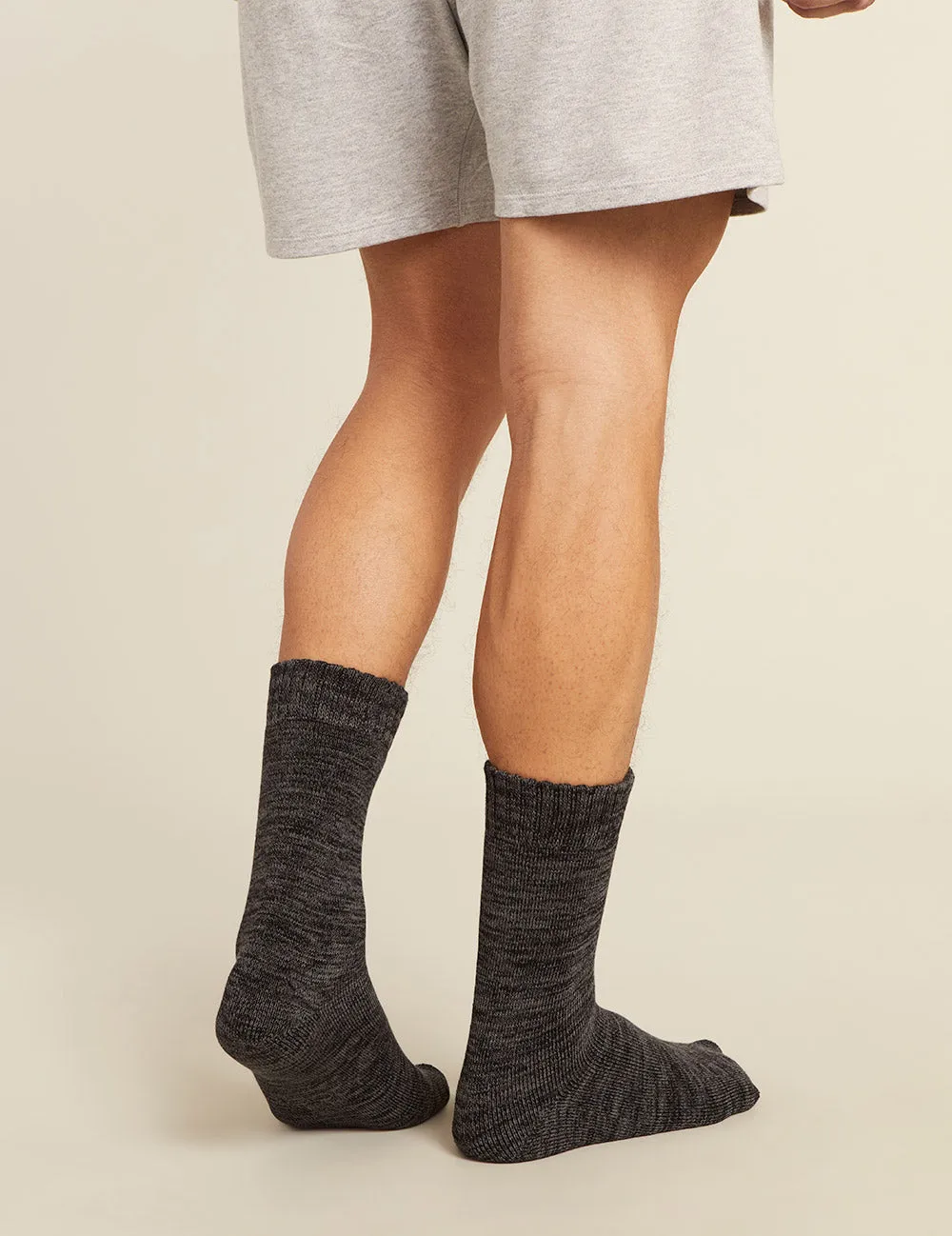 Men's Extra Thick Workboot Socks - Black/Grey Space Dye