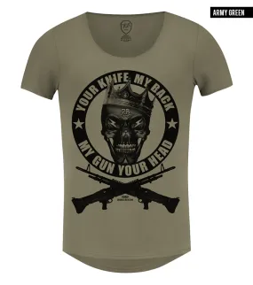 Men's Fashion Skull T-shirt "Creepy Angry King"/ Color Option / MD648