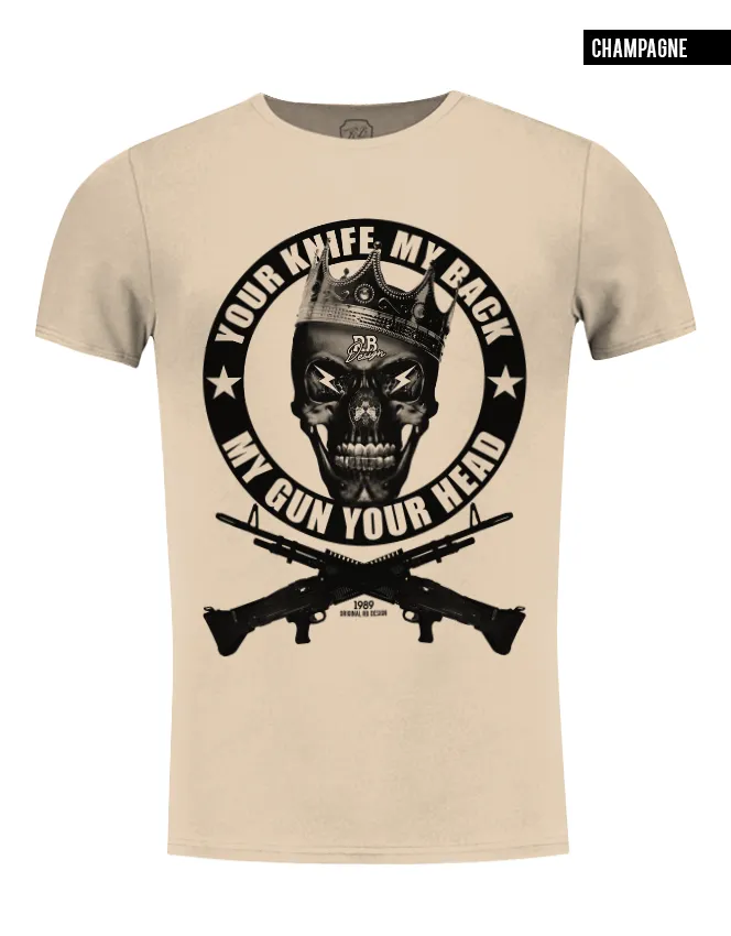 Men's Fashion Skull T-shirt "Creepy Angry King"/ Color Option / MD648