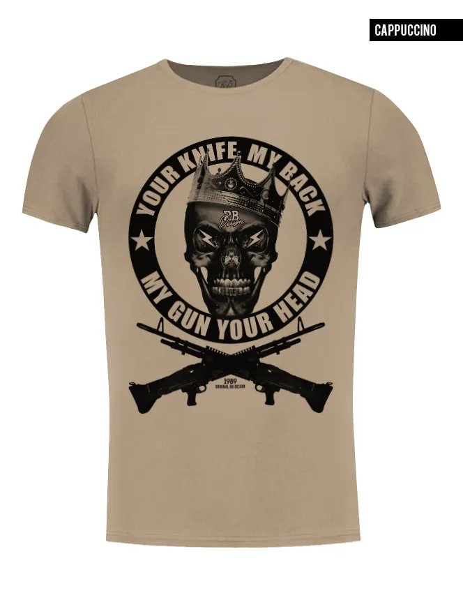 Men's Fashion Skull T-shirt "Creepy Angry King"/ Color Option / MD648