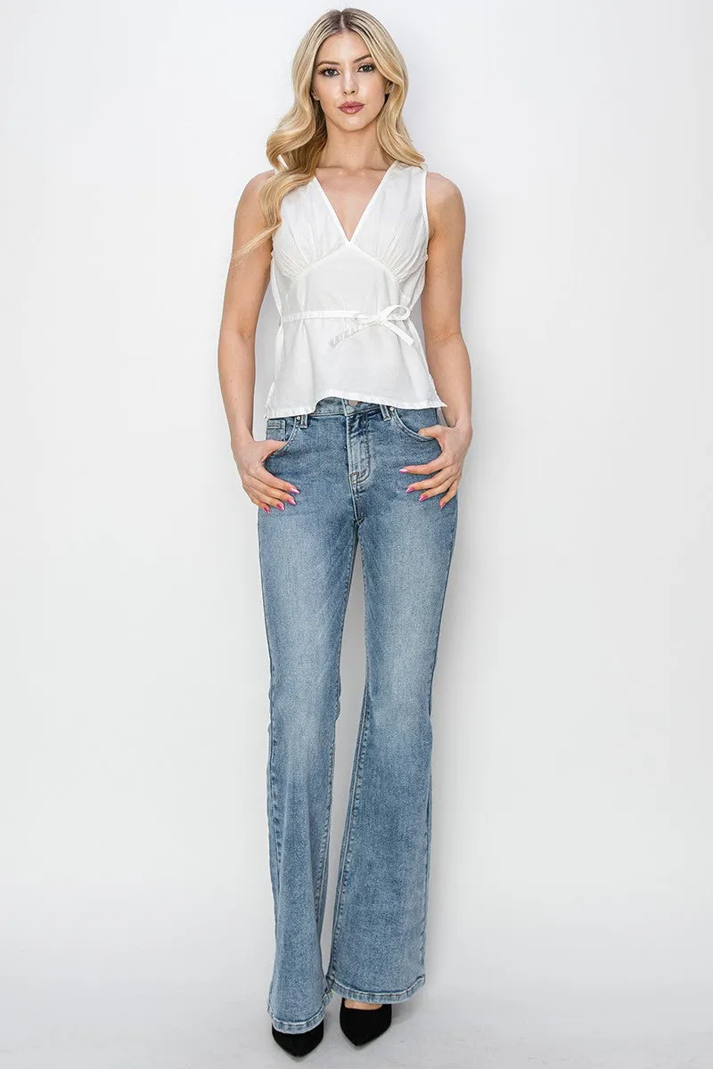 Mid Rise Flare Jeans RISEN