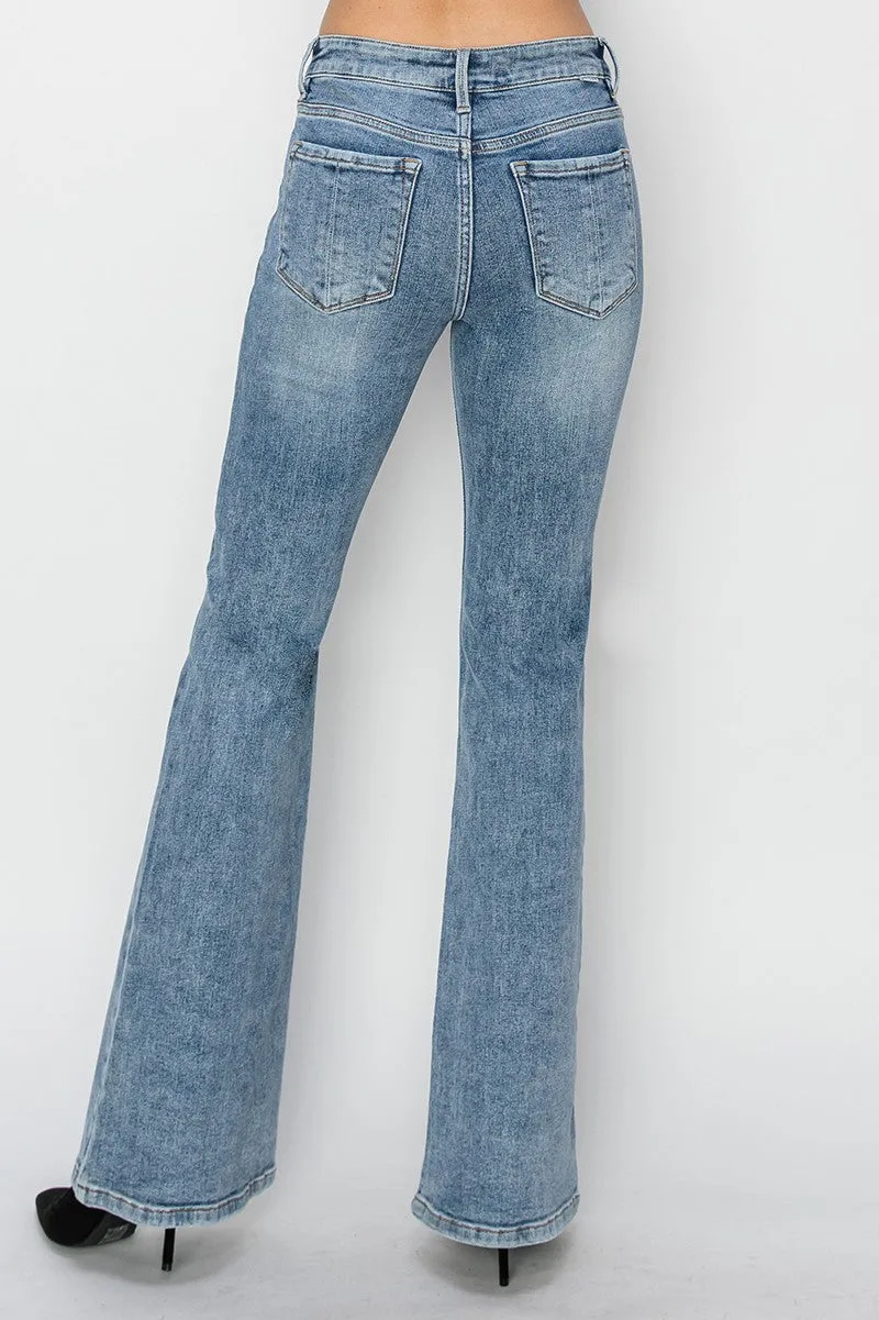 Mid Rise Flare Jeans RISEN