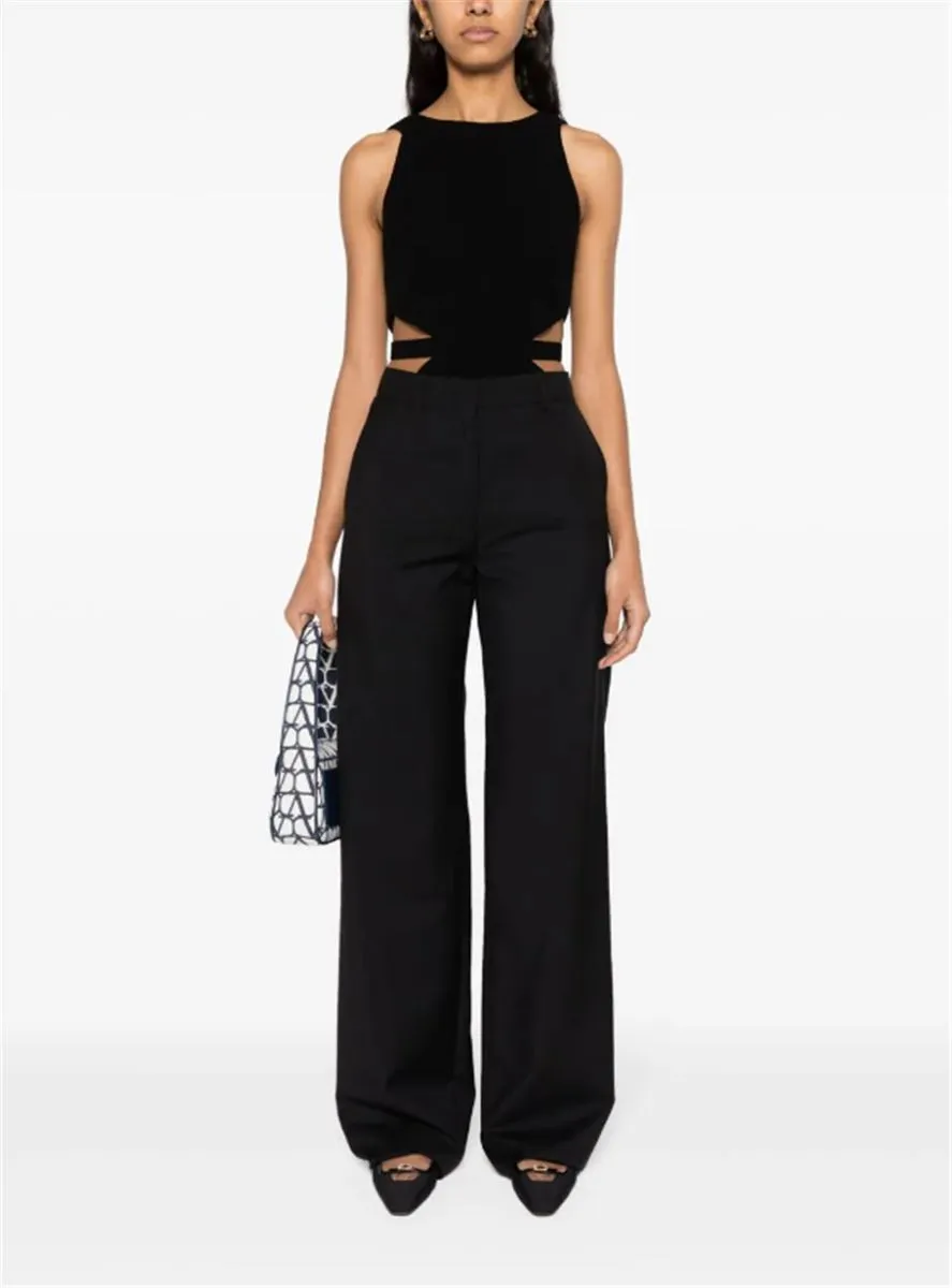 MID-RISE TAILORED TROUSERS