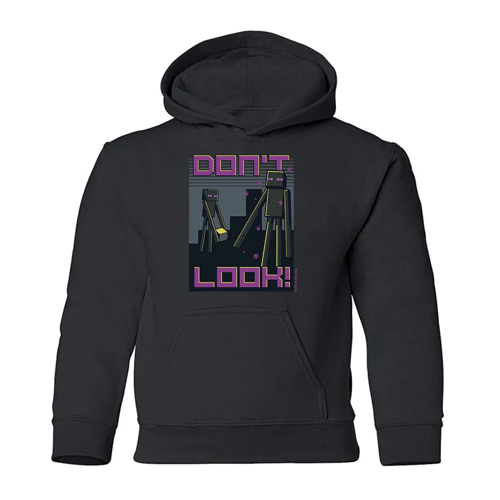 Minecraft Jolly Mobs Enderman Don't Look Kids Pullover Hoodie