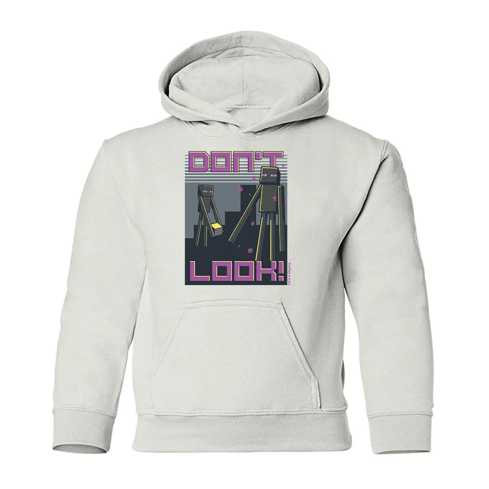 Minecraft Jolly Mobs Enderman Don't Look Kids Pullover Hoodie