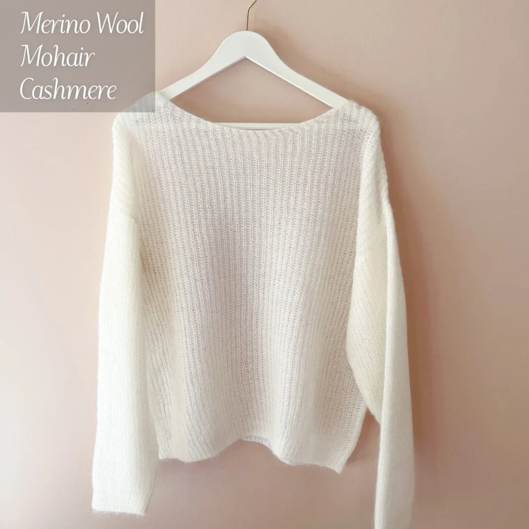 Oversized wool pullover sweater | Women’s knitwear