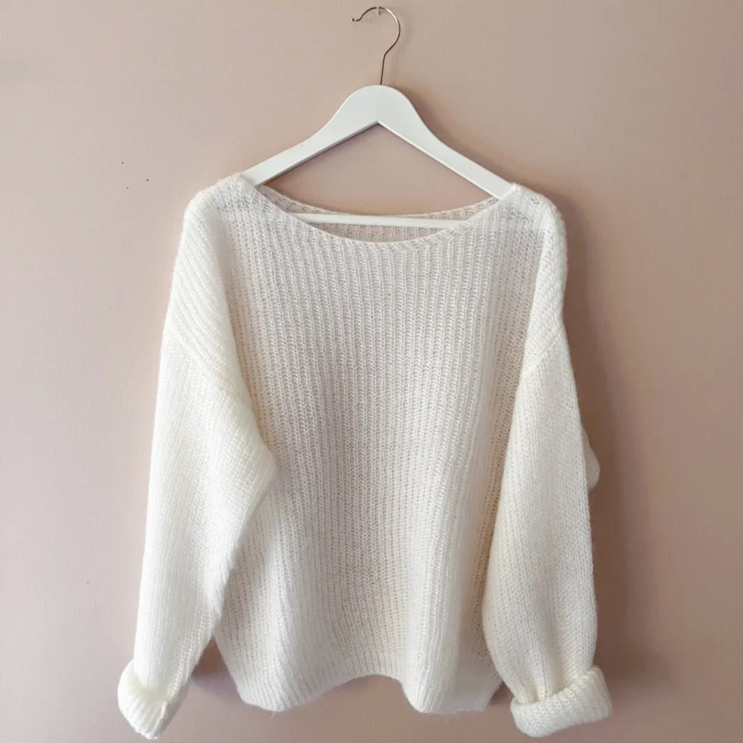 Oversized wool pullover sweater | Women’s knitwear