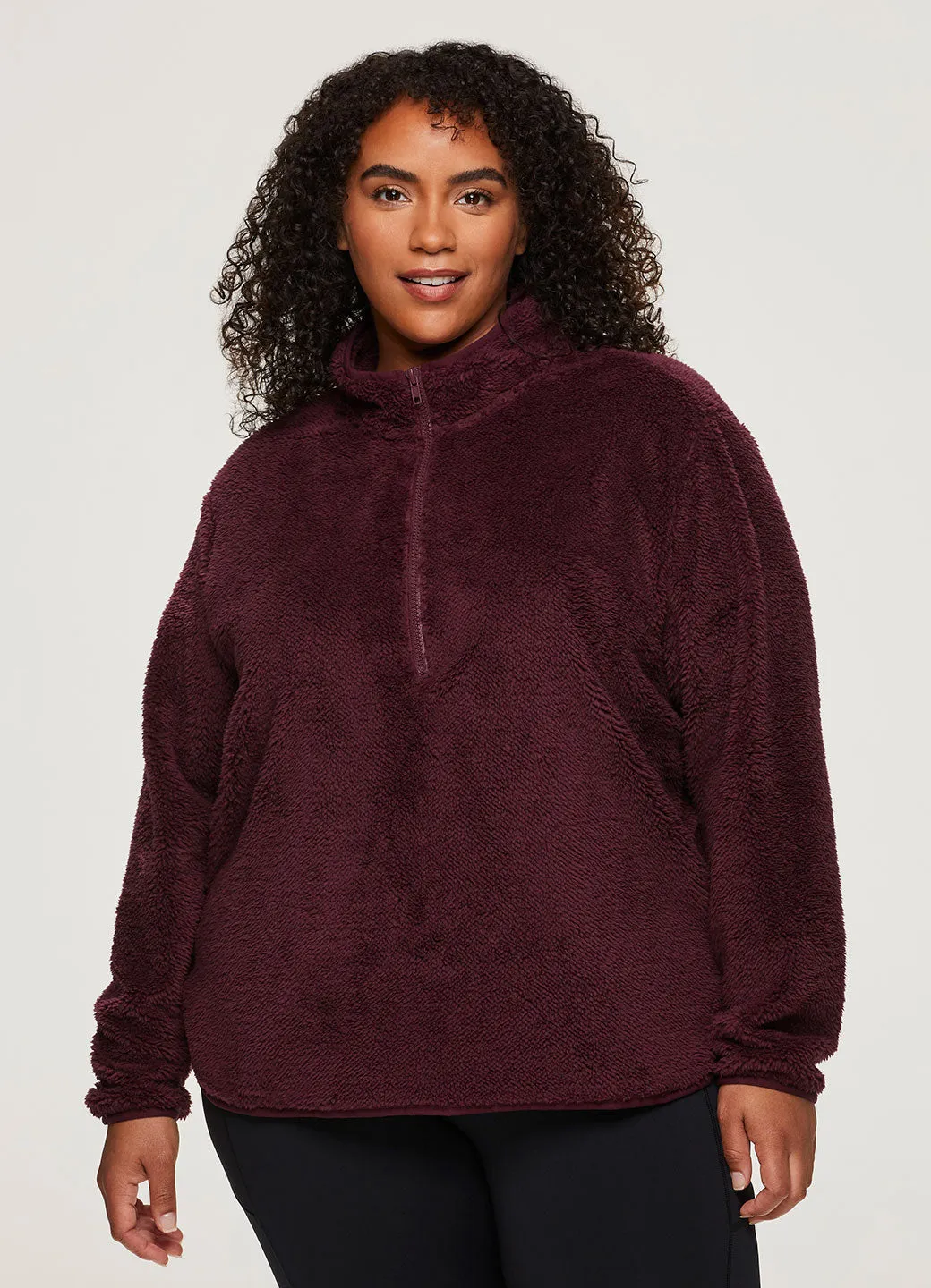 Plus Dylan 1/4 Zip Sherpa Pullover