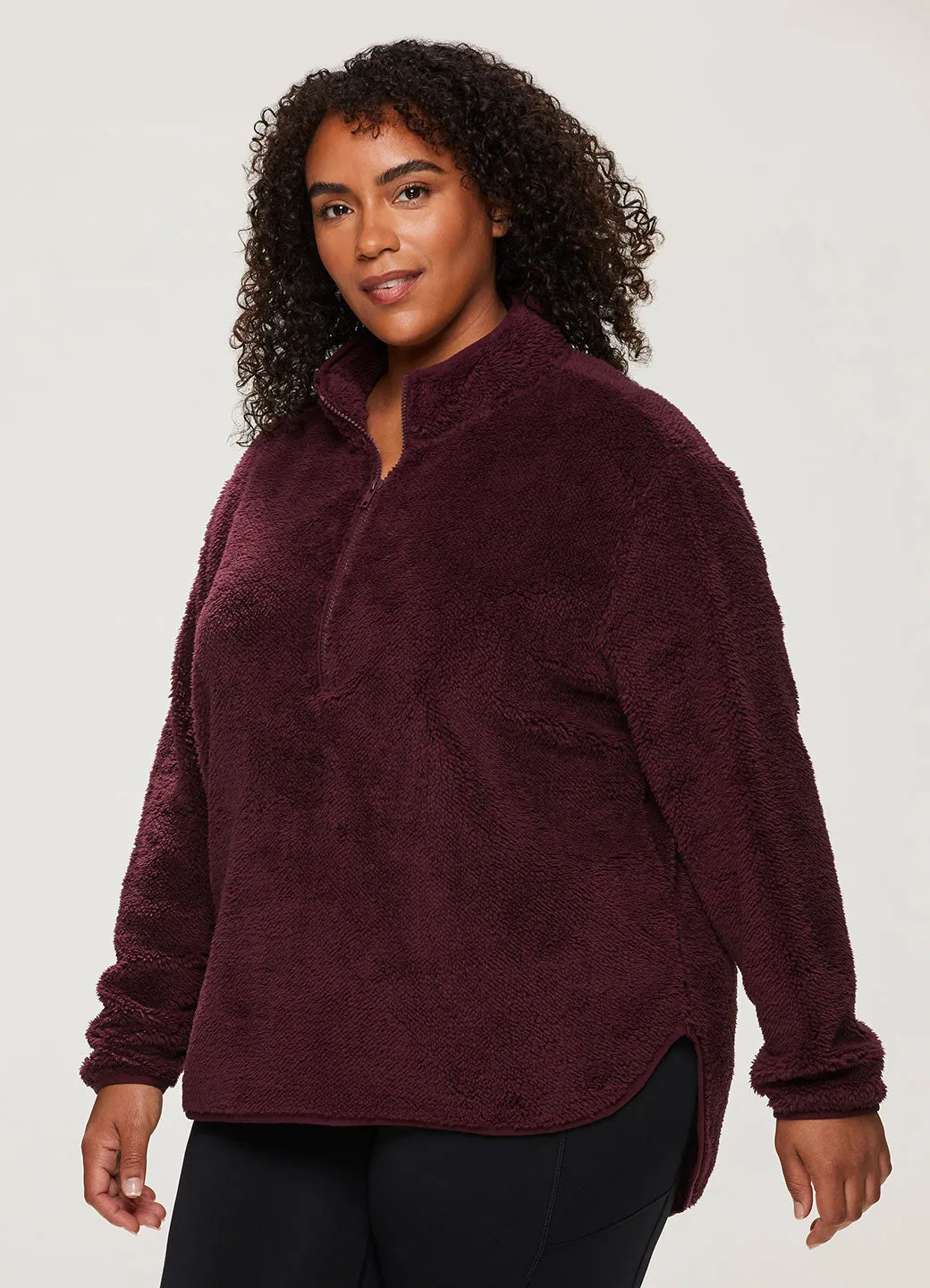 Plus Dylan 1/4 Zip Sherpa Pullover